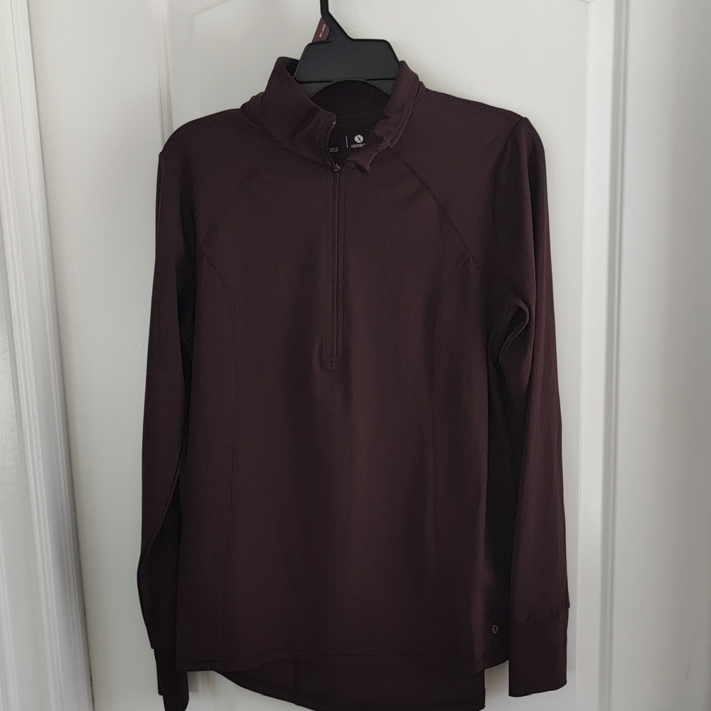 Xersion Burgundy Quarter-Zip Pullover